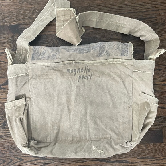 Magnolia Pearl Vincent Van Gogh Artist Satchel wheatfield canvas, OOAK tote - Picture 4 of 12